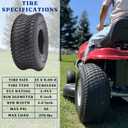 Dayrim 20x8.00-8 Lawn Mower Tires, Set of 2, 4-Ply Tubeless Turf Tread, for Garden Tractor & Riding Mower,Golf Cart Tires