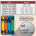 for iPad Air 13 Inch M3 2025 & M2 2024 Case for iPad Pro 12.9 inch 2022/2021/2020/2018 Case - Folio Protector Cover with Pencil Holder Cute Cool Cartoon for Boys Girls, Color BKM