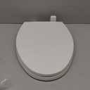 WSSROGY Toilet seat Elongated with Slow Close Hinges, Four Bumpers Never Loosen and Easily Remove, Two Sets of Parts, Plastic, White