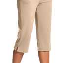 ISEEGZ 15"/18"/21"/27" Capri Pants for Women High Waist Stretch Women's Golf Capris for Summer with Pockets Work Casual (Beige)