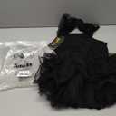 Girls Dance Tutu Dresses Ruffle Sleeve Snap Crotch Ballet Leotards Black 5-6 Years