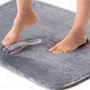 GORILLA GRIP Memory Foam Bath Rugs, Soft Absorbent Velvet Bathroom Mats, Durable Dots on Underside, Machine Washable Bathmat, Carpet Rug Room Decor for Shower Floor, 30x20 Mat, Graphite Gray (Graphite Gray)