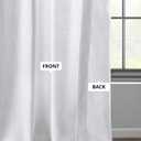 HPD Half Price Drapes Heavy Faux Linen Light Filtering Curtains for Bedroom 108 Inches Long (1 Panel) - Rod Pocket Curtains for Living Room - Window Curtains Home Decor - 50 X 108, Rice White