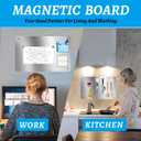 Magnetic Board 17.5" X 11.7" Magnet Board for Wall Stainless Steel Metal Magnetic Board for Wall for Magnet Display Photos Office Supplies Kitchen Stuff Bulletin Board Vision Board(Silver 1PC)
