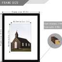 Picrit 9x12 Picture Frame Set of 4, Made of High Definition Real Glass, Display 6x8 with Mat or 9x12 without Mat, Photo Frames for Wall Mounting or Table Top Display, Black