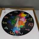 14 Inch Round Decorative Wall Clocks for Living Room Decor Flower Clock Battery Operated Silent Clock for Wall