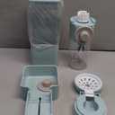 kathson Hanging Automatic Rabbit Pet Food and Water Dispenser, Auto Gravity Bunny Feeders for Cages, Detachable Self-Feeding Feeder and Waterer Set for Ferrets Chinchilla Hedgehog (Light Blue)