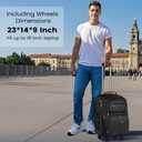 MATEIN 18 inch Roller Backpack, Extra Large Rolling Computer Bag with 4 Spinner Wheels, Sturdy Wheeled Carry On Backpack for Travel Work, Rolling Laptop Rucksack for Men Women