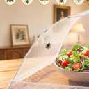 Anpro Food Covers for Outdoors- 2 Extra Large (40"x25") + 6 Large (17"x17") Pop-Up Mesh Food Tents, Collapsible Reusable Bug-Proof Nets for Picnics, BBQs & Camping, Stainless Steel Frame