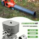 Cylinder Piston Kit Fit for Husqvarna 125B 125BX 125BVX, for Jonsered B2126 BV2126, for Craftsman 358794810 358794811, for RedMax HB280 HB281 Leaf Blower