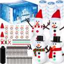 15 Pack Christmas Crafts Supplies, DIY Snowman Making Kit for Children, Christmas Stocking Stuffers, Air Dry Snowman Decorating Kit Winter Snowman Presents Toys for Christmas Holiday Decorations