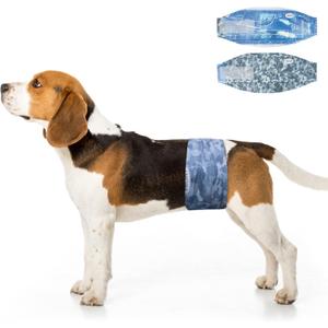 Dono Dog Diapers Male Disposable Male Dog Wraps, 48 Count Wider Doggie Puppy Diapers, Male Belly Bands, Super Absorbent, Leak-Proof Fit, Excitable Urination, Incontinence, M (Medium (18-25inch))