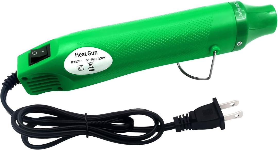Heat, Mini Hot Air for DIY Crafts Portable Heat Air Tool for Embossing Shrink Wrapping Drying Paint (Green)