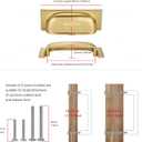 SAILING 10 Pack Cabinet Cup Handle- 2.5"/64mm Champagne Bronze Cabinet Cup Pulls Cabinet Handles Kitchen Hardware Bathroom Living Room Drawer pulls