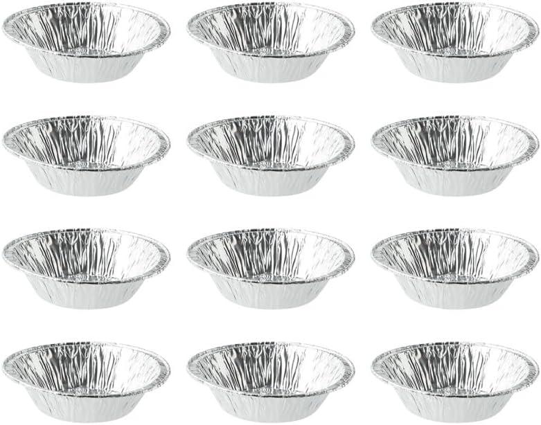 500pcs Aluminum Foil Disposable Baking Tart Pans, Great for Baking Tarts, Quiche, Pudding