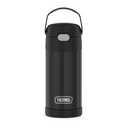 THERMOS FUNTAINER Water Bottle with Straw - 12 Ounce - Kids Stainless Steel Vacuum Insulated Water Bottle with Lid, Black