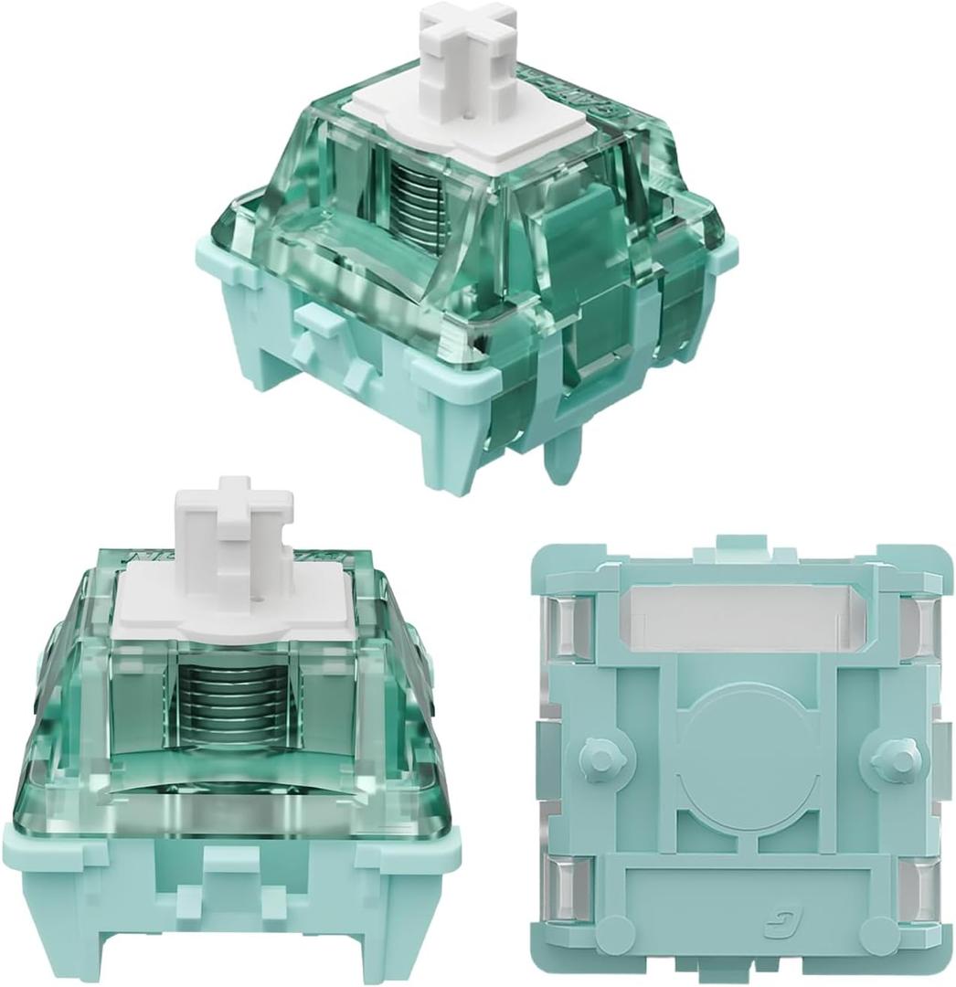 Gateron Magnetic Jade Pro Keyboard Switches, Linear Factory Pre-lubed Freely Setting Pre-Travel 20mm Longer Spring Key Switches Only for Magnetic Gaming Keyboard(10PCS)