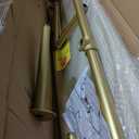 58 Inch Industrial Pipe Clothing Rack with Shelves, Wall Gold Clothes Racks