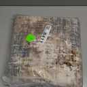 Area Rug Living Room Rugs - 4x6 Abstract Small Soft Indoor Washable Rug Neutral Modern Low Pile Carpet for Bedroom Dining Room Farmhouse Home Office - Grey Brown