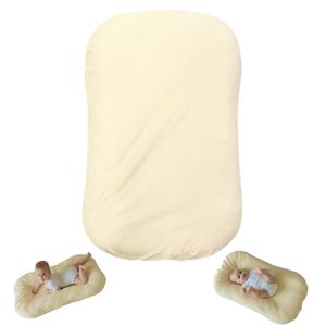 Snuggle Style Baby Nest, Baby Lounger, Organic Cotton Lounger for Baby, Breathable Portable Secure - Snuggle Collection (Cream)