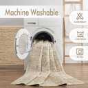 MIULEE 8x10 Vintage Washable Area Rugs Living Room Rug Low Pile Boho Floor Mat for Bedroom Dining Room Under Kitchen Table, Non-Slip Stain Resistant Soft Large Carpet for Home Decor, Neutral Beige