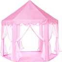 Monobeach Princess Tent Girls Large Playhouse Kids Castle Play Tent with Star Lights Toy for Children Indoor and Outdoor Games, 55'' x 53'' (DxH)