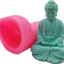 Big Size Buddha Candle Mould Silicone Mold for Handcraft Candle Making Decorated Resin Craft Molds Gypsum Cement Statue Silicone Moulds