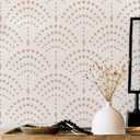 STENCILOGY / KARASU - 23.6" x 39.4" XL Wall Stencil, Vintage Sashiko Stencil, Large Allover Wall Stencils for Painting, Large Ethnic Geometric Wall Stencil