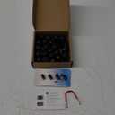 Lug Nut Covers- 24PCS 19mm Inner Flexible Fit Anti-Skid Treatment Wheel Lug Nut Cap with Removal Clip and 4 Tire Valve Stem Caps (Black)