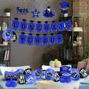 Graduation Decorations 2026 Blue Themed Set - Congrats Grad Banner, Class of 2026 Backdrop, Balloons & Streamers Kit - Complete Party Supplies for High School & College Celebrations