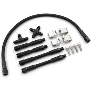 LS Cylinder Head Coolant Steam 4 Port Crossover Hose Kit Compatible with all GM LS series engines