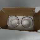 Skylety Set of 2 Bow Icon Juice Glass 14oz Coquette Pink Bow Glass Cup Coquette Heart Coffee Mug Gifts for Women Girls Mothers Day Birthday Bridal Shower Gifts