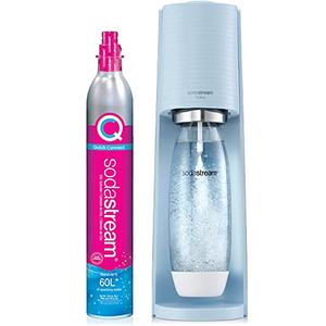 SodaStream Terra Sparkling Water Maker (Misty Blue) with CO2 and Dishwasher Safe Bottle