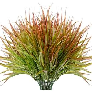 SzJias Outdoor Artificial Plants Fake Grass UV Resistant Greenery Plant Plastic Plants for Home Garden Decorating (15 Pcs)