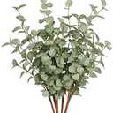 VGIA 3 Pcs 27" Eucalyptus Stems Greenery Stems Eucalyptus Leaf Spray in Green Silk Plastic Plants Floral Artificial Plants for Home Party Wedding Decoration