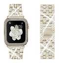 Bekomo Compatible for Apple Watch Ultra Band 49mm 46mm 45mm 41mm 38mm 40mm 42mm 44mm with 2 Pack Bling Crystal Diamonds Case Cover, iwatch SE Series Ultra 2 10/9/8/7/6/5/4/3/2/1 Bands for Women