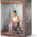 Portable Steam Sauna, 2 Person Sauna Tent, Full Size Double Sauna, 1 or 2 Person Foldable Home Sauna, Full Body Sauna, Includes 2 Portable Sauna Chairs 47.28" x 35.46" x 63.04"