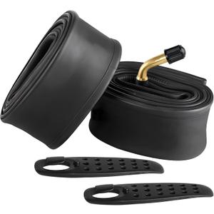 2 Pack Heavy-Duty 14 x 2.125 Electric Bike Inner Tubes with Angled Schrader Valve & 2 Tire Levers, Reinforced Butyl Puncture-Resistant Replacement for Electric Scooters, E-Bike, Bicycle Tires