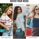 Wallet Case Compatible with iPhone 11 RFID Blocking 7-Card Holder Soft PU Leather Magnetic Snap Shoulder Strap Zipper Pocket Phone Case Fit for iPhone 11 for Women 6.1" - Blue Green