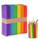 Perfect Stix Poplar Wooden Craft Sticks, Multi-Colored, 4.5 Inch Length, 1000 Pieces, Popsicle Sticks for Arts and Crafts