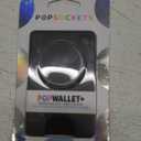 PopSockets Phone Wallet with Expanding Kickstand, Phone Card Holder - Black