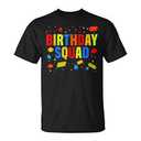 Brick Builder Funny Blocks Master Builder Birthday Squad T-Shirt, S