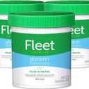 Fleet Glycerin Suppositories for Constipation Relief, Fast and Effective Stimulant-Free Laxative with Aloe Vera, 50 Count Jar, Pack of 3