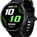 Smart Watch for Men Women 1.43-Inch AMOLED Display(Answer/Make Calls),Fitness & Health Tracker with Heart Rate,Sp02,Sleep Monitor,IP68 Waterproof Smartwatch Run Step Tracker Black