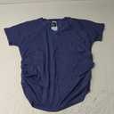 WIHOLL Womens Short Sleeve V Neck Dolman Tops with Side Shirring Loose Fit Shirts Medium