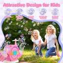 Bubble Machine for Kids Toddlers, Automatic Bubble Blower with Light - Durable Bubble Maker Machine for Indoor Outdoor Wedding Party, Easter Gifts for Kids 3-8