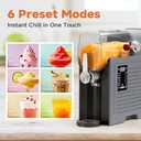 Slushie Machine for Home, Soft Serve Ice Cream Machine, 88oz Slushy Machine with 6 Preset Programs, Frozen Drink Maker for slush, Margaritas, Smoothie, Frapps, Milkshakes, and More (Cool Gray)