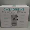 CASABREWS 3700 Essential Espresso Machine 20 Bar, Stainless Steel Cappuccino & Latte Machine with Steam Frother for Home, 43.9oz Water Tank, Coffee Gift for Women & Men, Silver