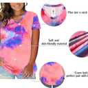 ROSRISS Plus Size Tops for Women Casual Summer T Shirts V Neck Short Sleeve Tunics (XXL)