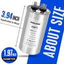 40 uF/MFD Capacitor for AC, 370 or 440 VAC CBB65 Dual Run Round Capacitors for AC Motor Run, Fan Start, Condenser Straight Cool, Heat Pump, Air Conditioner, and Pool Pump